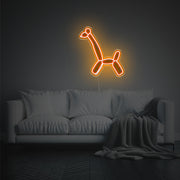 Giraffe-Shaped Balloon LED Neon Acrylic Artwork