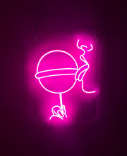 Girl Licking Lolipop Neon Sign