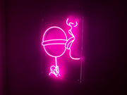 Girl Licking Lolipop Neon Sign