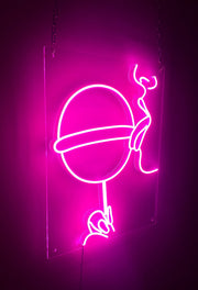 Girl Licking Lolipop Neon Sign