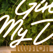 Girl Of My Dreams Yellow Neon Sign