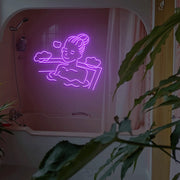 Girl Takes A Shower Neon Sign