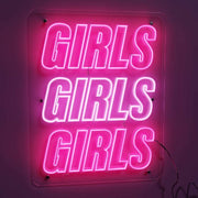 Girls Girls Girls Neon Sign Home Decor