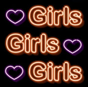 Girls Girls Girls Neon Sign Heart Neon Sign