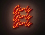 Girls Girls Girls Neon Sign Led