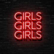 Girls Girls Girls Neon Sign