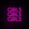 Girls Girls Girls Neon Sign