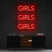 Girls Girls Girls Neon Sign