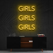 Girls Girls Girls Neon Sign