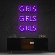 Girls Girls Girls Neon Sign