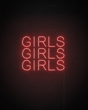 GIRLS GIRLS GIRLS V2 Neon Sign