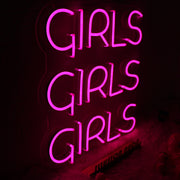 Girs Girls Girls Pink Neon Sign