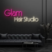 Glam Hair Studio Neon Sign