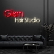 Glam Hair Studio Neon Sign