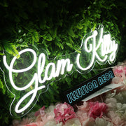 Glam Kitty White Neon Sign