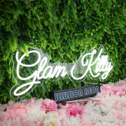 Glam Kitty White Neon Sign