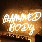 Glammed Body Yellow LED Neon Sign