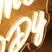 Glammed Body Yellow LED Neon Sign