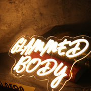 Glammed Body Yellow LED Neon Sign