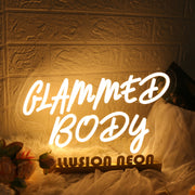 Glammed Body Yellow Custom Neon Sign