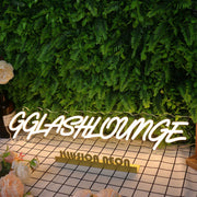 GG Lash Lounge Yellow Neon Sign