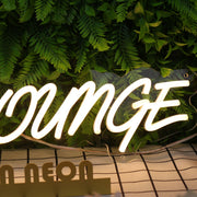 GG Lash Lounge Yellow Neon Sign