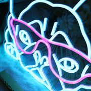 Glassess Puppy Neon Sign