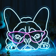 Glassess Puppy Neon Sign