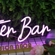 Glitter Bar Purple Neon Sign