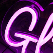 Glitter Bar Purple Neon Sign