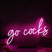 Go Cocks Pink Neon Sign