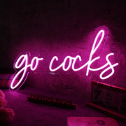 Go Cocks Pink Neon Sign