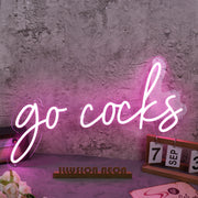 Go Cocks Pink Neon Sign