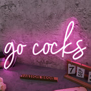 Go Cocks Pink Neon Sign