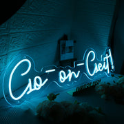 Go On Diet Blue Neon Sign