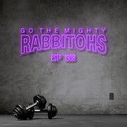 Go The Mighty Rabbitohs Neon Sign