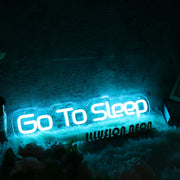 Go To Sleep Blue Neon Sign