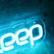 Go To Sleep Blue Neon Sign