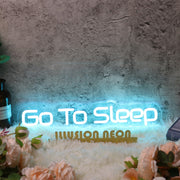 Go To Sleep Blue Neon Sign