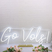 Go Vols White LED Neon Sign