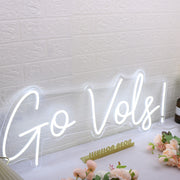 Go Vols White LED Neon Sign