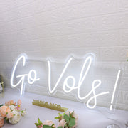 Go Vols White LED Neon Sign