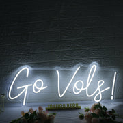 Go Vols White LED Neon Sign