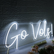 Go Vols White LED Neon Sign