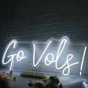 Go Vols White LED Neon Sign