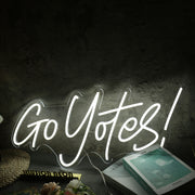 Go Yotes White Neon Sign