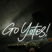 Go Yotes White Neon Sign