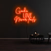 Gods Love Never Fails Neon Sign