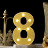 Steel Marquee Letter Gold Number 8 High-End Custom Zinc Metal Marquee Light Marquee Sign