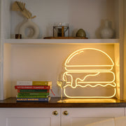 Gold Burger Neon Sign MNE11065